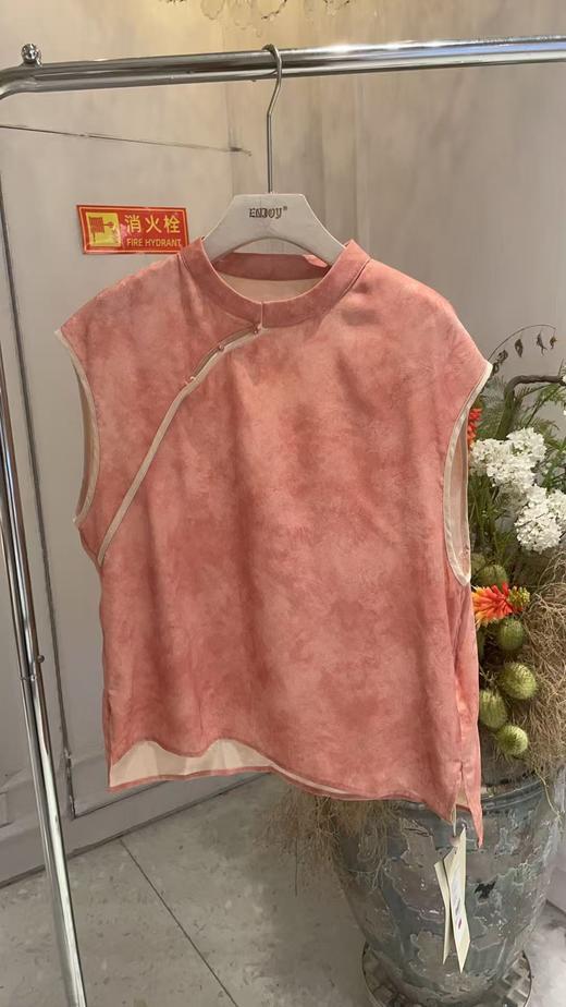 【门店同款】ENJOY夏季云敛-“鸾衿折桂”素茶中式上衣 162793808 商品图0