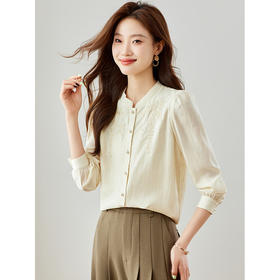 【预售3天】PY 早秋季中国风长袖气质衬衣 &2051-衬衫
