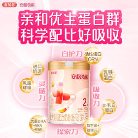 多加多安格奇诺2段800g小分子幼儿配方奶粉6-12月