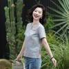 西子/【如梦令】28姆米非遗宋锦交织八达晕粉色双面穿上衣/SYTJ318 商品缩略图5
