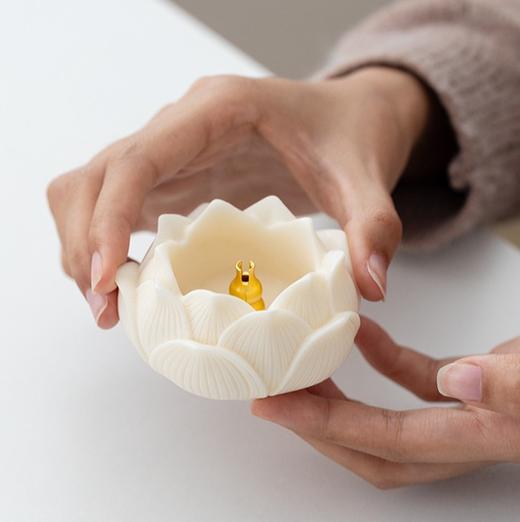 【象牙果莲花香插】敦煌小众象牙果莲花香插摆件 线香炉香托香座 莲花香插家用香薰炉摆件香插 商品图1