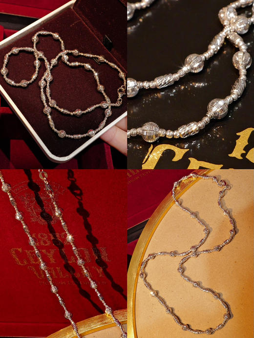 意大利18K金 爆闪镭射大金珠雕刻工艺项链(3-5天左右) 商品图1