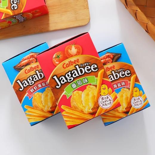 韩国进口Calbee牌Jagabee鲜虾海盐番茄味卡乐比薯条休闲小零食75g 商品图1