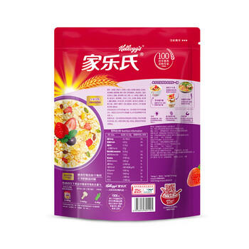 家乐氏草莓缤纷水果麦片谷物脆代餐早餐冲饮即食家庭大包装712g /水饮冲调 /冲饮谷物 /混合麦片 商品图6