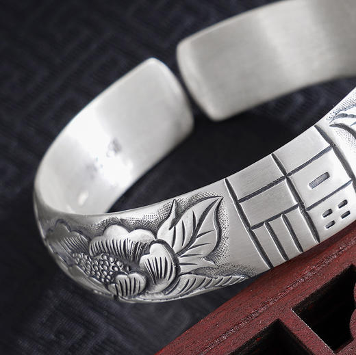 【花开福遇】子佩集S999手工银手镯原创设计【55041245】2506 商品图6