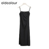oldcolour商场同款春秋款黑色时尚优雅吊带连衣裙女P24104156 商品缩略图0