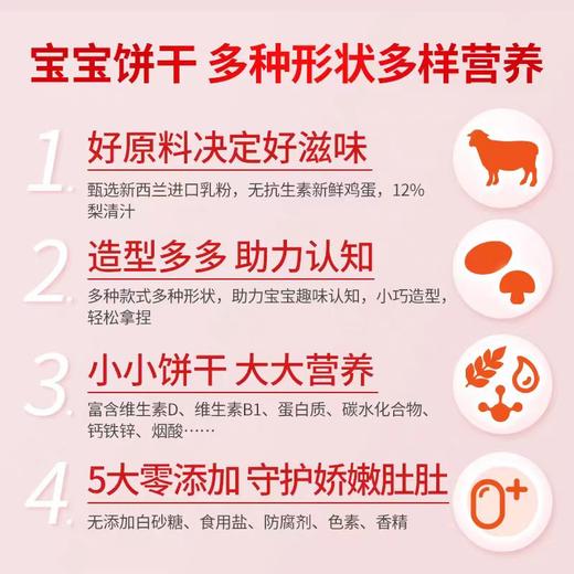 方广婴幼儿动物饼干草莓香橙味字母饼干原味FAG-949240/FAG-949363 商品图3