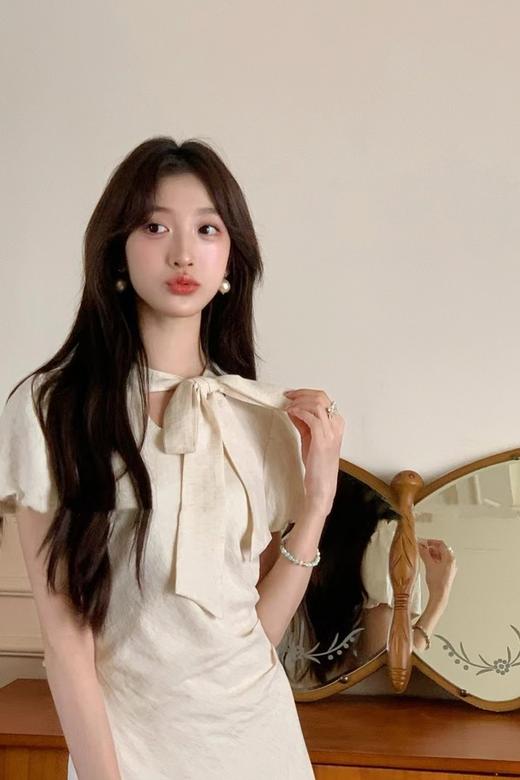 Stay2Weeks 法式系带腰间褶皱连衣裙 20879 商品图1