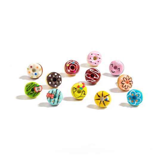 Juicy Grape珐琅甜甜圈耳钉女可爱甜美迷你耳饰气质百搭耳环ed308 商品图3