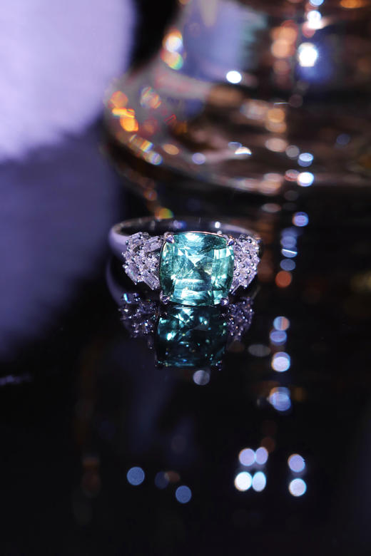 【梁小姐彩宝】能量石！18K金阿富汗拉贡双色碧玺钻石戒指3.52克拉(3-5天左右) 商品图9