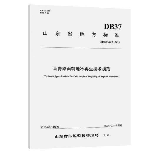 沥青路面就地冷再生技术规范 商品图0