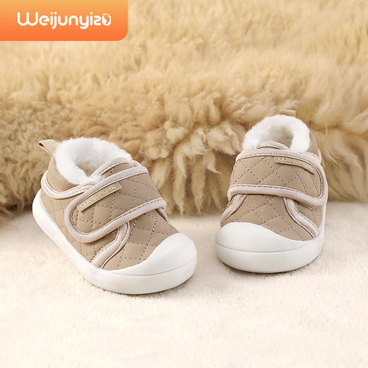 炜俊亿足学步鞋男女宝宝棉鞋冬季新款婴儿鞋子软底加绒0一1-3岁女童鞋14-21 商品图1