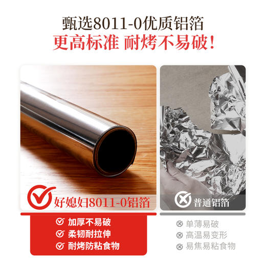 【新品】好媳妇烘焙锡纸家用烤箱烤肉烧烤空气电炸锅烹饪食物专用铝箔纸 商品图3