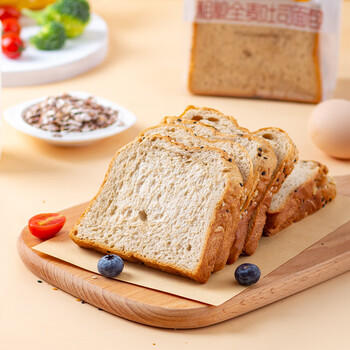 千焙屋超软吐司面包840g奶香淡甜健身饱腹代餐切片手撕面包整箱点心蛋糕 /休闲食品 /西式糕点 /吐司面包 商品图1