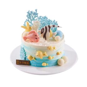 海底世界【动物奶油生日蛋糕W】