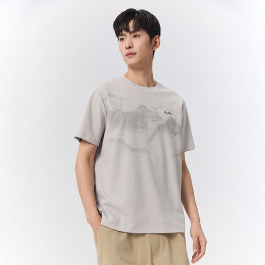 GXG男装【7A抗菌】25夏季凉感透气超柔软感亲肤舒适男式圆领短袖T恤K&C 商品图6