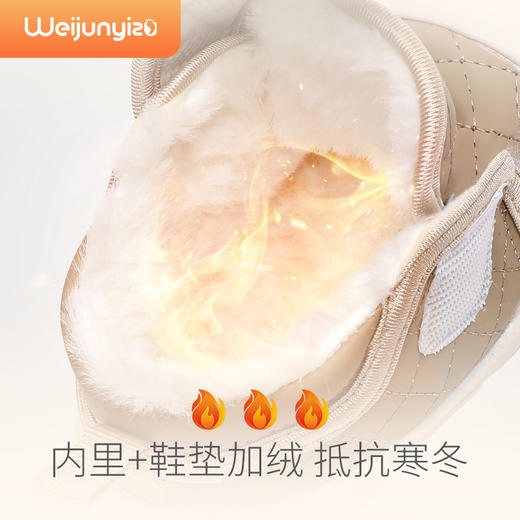 炜俊亿足学步鞋男女宝宝棉鞋冬季新款婴儿鞋子软底加绒0一1-3岁女童鞋14-21 商品图4