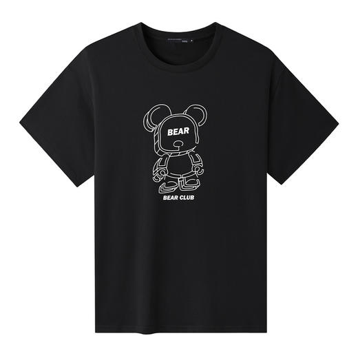 GXG男装【纯棉】夏季时尚卡通印花情侣款百搭圆领短袖T恤K&C 商品图2