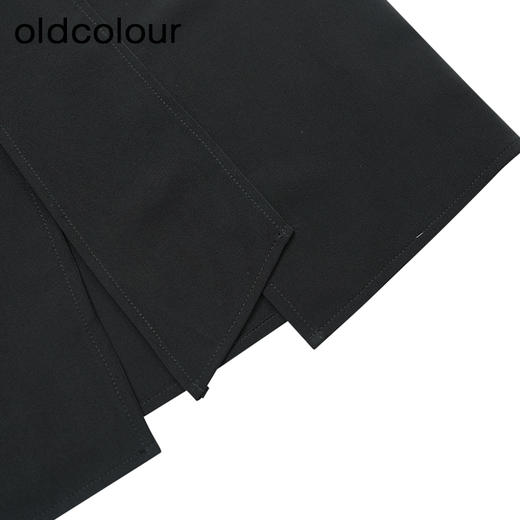 oldcolour商场同款夏季黑色设计感气质短袖连衣裙女P27101028 商品图4