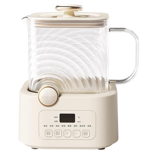 【全新升级第三代】高硼硅全玻璃壶 | 巴森小方炖养生壶BS-D5 八大炖煮 多功能电陶黑晶发热盘 恒温杯垫 容量1.2L 商品图7