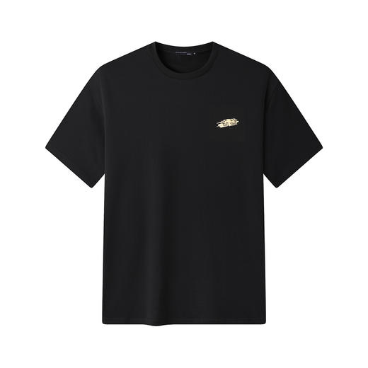 GXG男装【100%棉】25夏季时尚刺绣轻薄透气圆领休闲男式短袖T恤K&C 商品图2