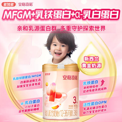多加多安格奇诺3段800g大罐小分子幼儿配方奶粉1-3岁 商品图1