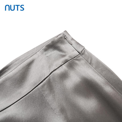 NUTS商场同款夏季气质高级设计感褶皱缎面半身长裙女423061088 商品图4