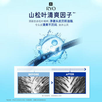 吕（Ryo）蓝吕洗发水920ml 男士净澈去屑舒缓头皮洗发膏【百亿超市】 /个人护理 /洗发护发 /洗发水 商品图2