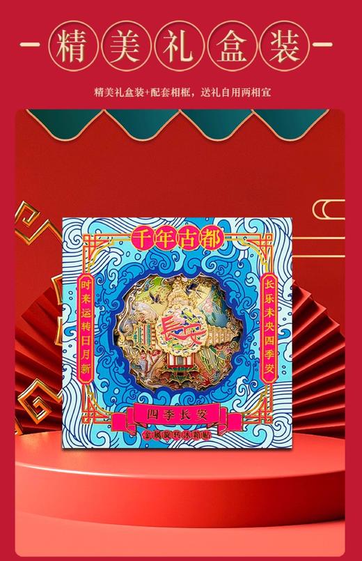 冰箱贴丨四季长安 金属旋转冰箱贴 商品图1