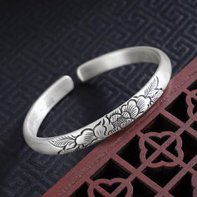 【花气袭梦】子佩集S999手工银手镯原创设计【55011205】2506