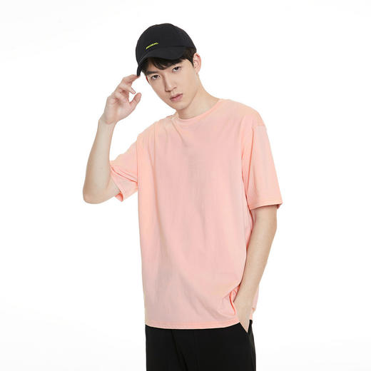 GXG男装【百搭纯色】夏季宽松纯棉休闲短袖T恤男K&C 商品图13