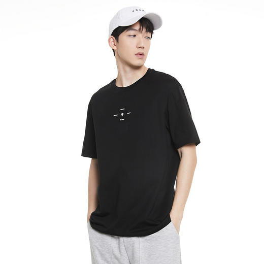 GXG男装纯棉休闲t恤夏季简约印花百搭短袖男士K&C 商品图1