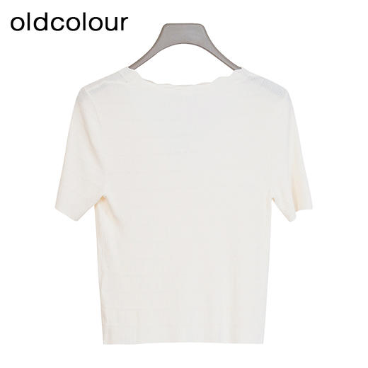 oldcolour商场同款夏款V领花边领时尚短外套女GP21053748 商品图1