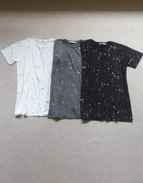 简单粗暴的 哈！女段 韩品订单 油滴小彩点 正肩直身 短袖Tee 3色入