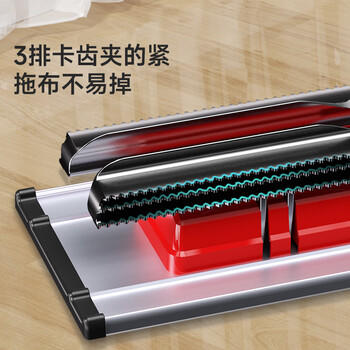 美丽雅夹布式平板拖把40cm4拖布干湿两用一拖净家用拖地神器拖地神器 商品图2