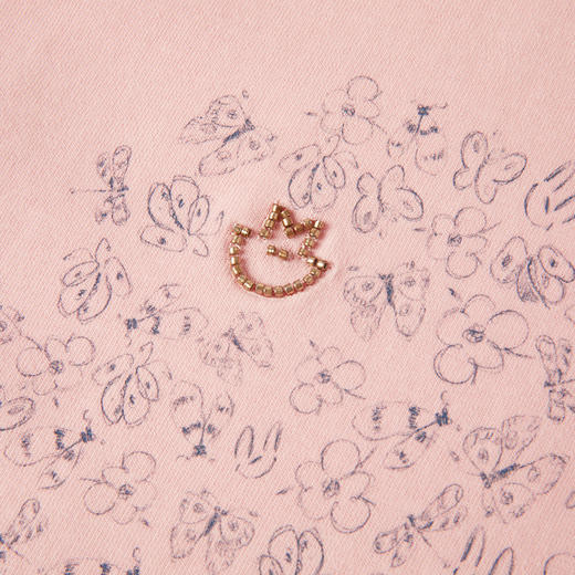 谜底T恤短袖女2025秋季新品休闲百搭印花纯棉磨毛大廓形253MT1038 商品图3