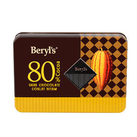 倍乐思（Beryl's）80%可可黑巧克力礼盒 18块108g 运动健身休闲出游零食 生日礼物 /休闲食品 /巧克力 /黑巧克力