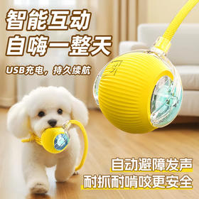 狗狗自动遛狗神器耐咬自嗨解闷电动宠物小型玩具智能小狗跳跳球