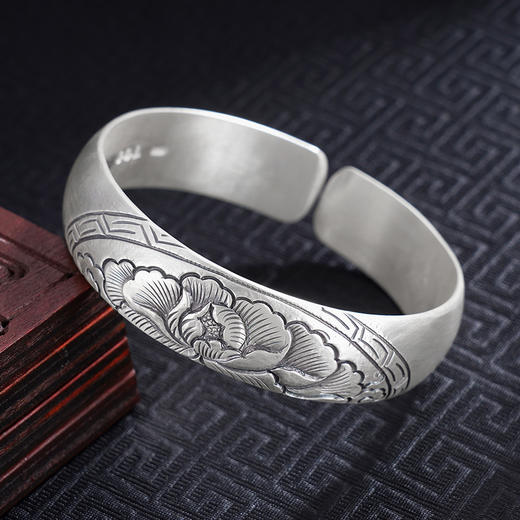 【流年花好】子佩集S999手工银手镯原创设计【55011235】2506 商品图1