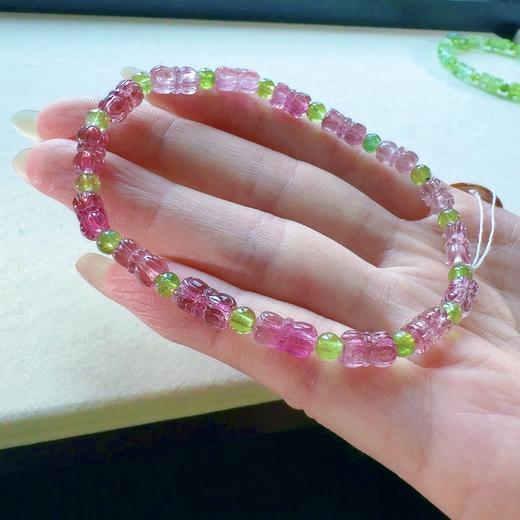 4.6-7mm单圈粉碧玺手串 商品图2