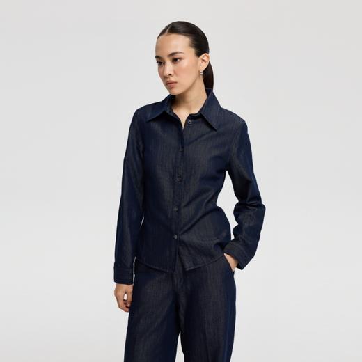 oneup薄款天丝牛仔衬衫 商品图2