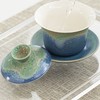 【青绿山水·可悬停窑变盖碗茶杯】敦煌青绿山水窑变盖碗可悬停 中式陶瓷家用功夫泡茶碗 创意使用个人礼品 商品缩略图3