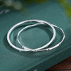 子佩集S999银【时光不老】手镯【TC0242336】纯银手镯双环两个圈竹节英文2507 商品缩略图3