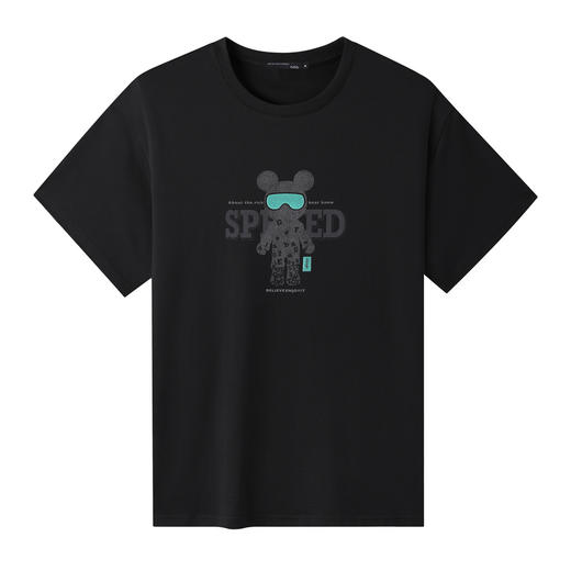 GXG男装【墨镜小熊】夏季简约休闲男士短袖t恤纯棉圆领打底上衣K&C 商品图2