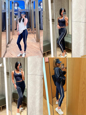 86-2 渠道货 lulu周年限定款 侧边条 九分瑜珈裤 青春靓丽时髦 运动裤