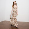 三彩2025秋季新款无袖印花雪纺裙吊带连衣裙A字荷叶边长裙M 商品缩略图3