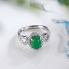 子佩集S925银【绿意春禧】戒指【JZ005227】纯银绿玉髓椭圆交织2507 商品缩略图2