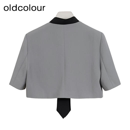 oldcolour商场同款夏季灰色气质休闲短款西装外套女P27041023 商品图1