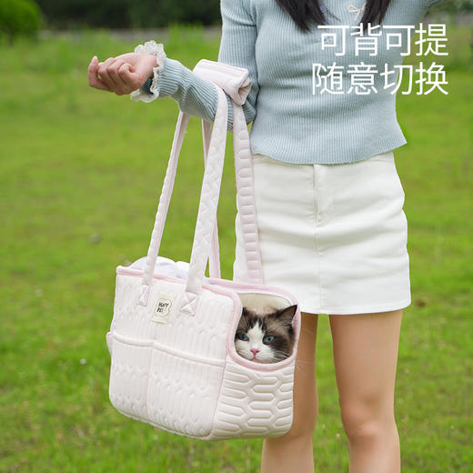 宠物外出单肩包夏季手提式猫包甜美可爱风户外便携式透气宠物挎包 商品图1