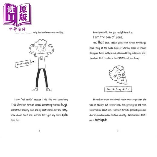 【中商原版】赫拉克勒斯 英雄之旅 Hercules 2 Hercules A Heros Journey on a School Trip 英文原版 插图丰富的幽默小说故事 商品图2